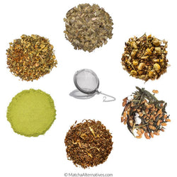 Premium Discovery (Six Uncommon Teas + Tea Ball Bundle) - Matcha Alternatives