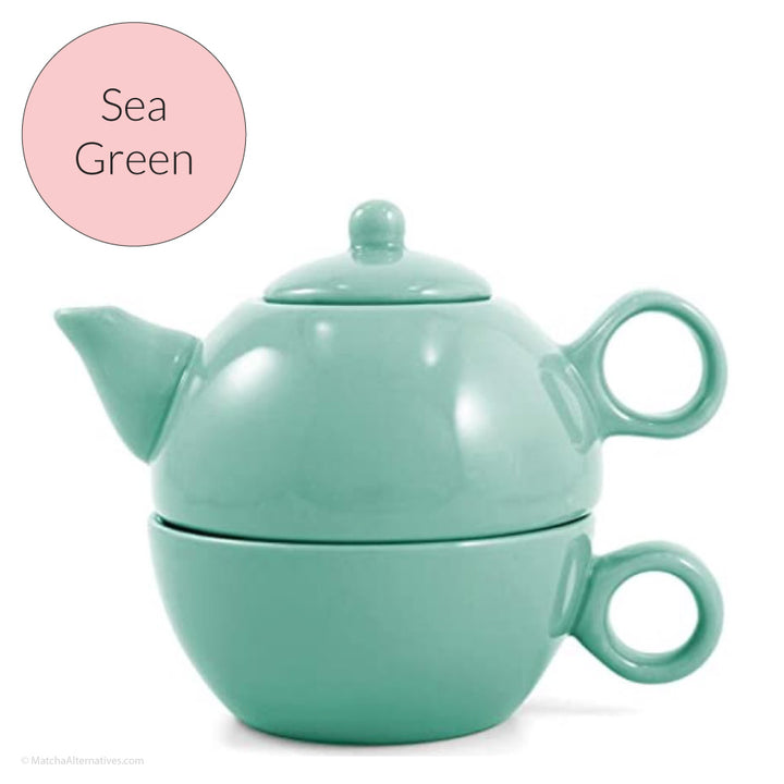 Cheerful Tea for One Teapot - Sea Green
